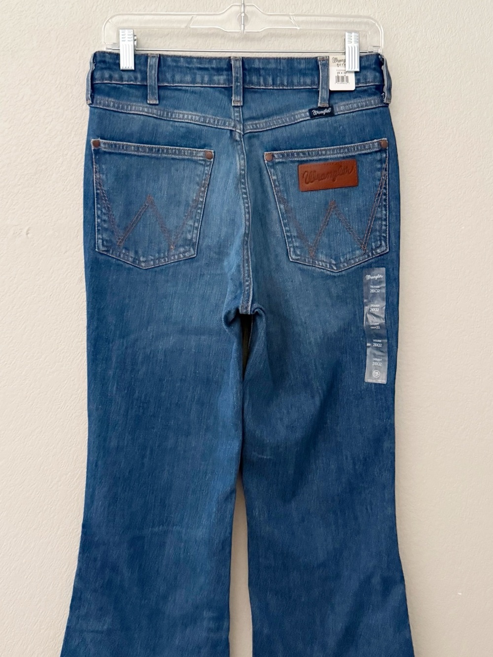 Wrangler Retro High Rise Flare Trouser Jeans 28 Denim Blue Western Ranch NWT - Picture 12 of 16